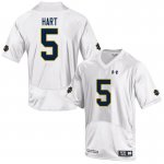 Notre Dame Fighting Irish Men's Cam Hart #5 White Under Armour Authentic Stitched College NCAA Football Jersey QSX0899NA